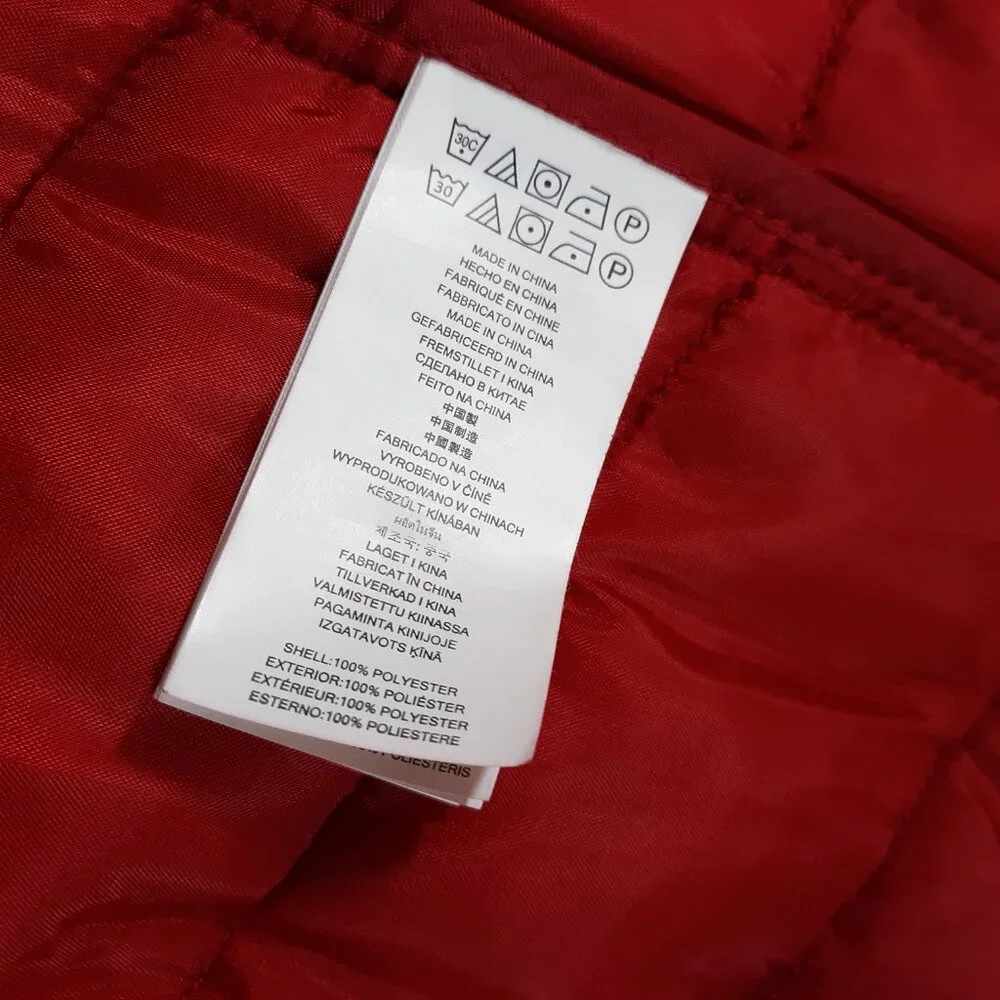 Michael Kors Puffer Vest Womens Size Small Full‎ Zip Red Polyester